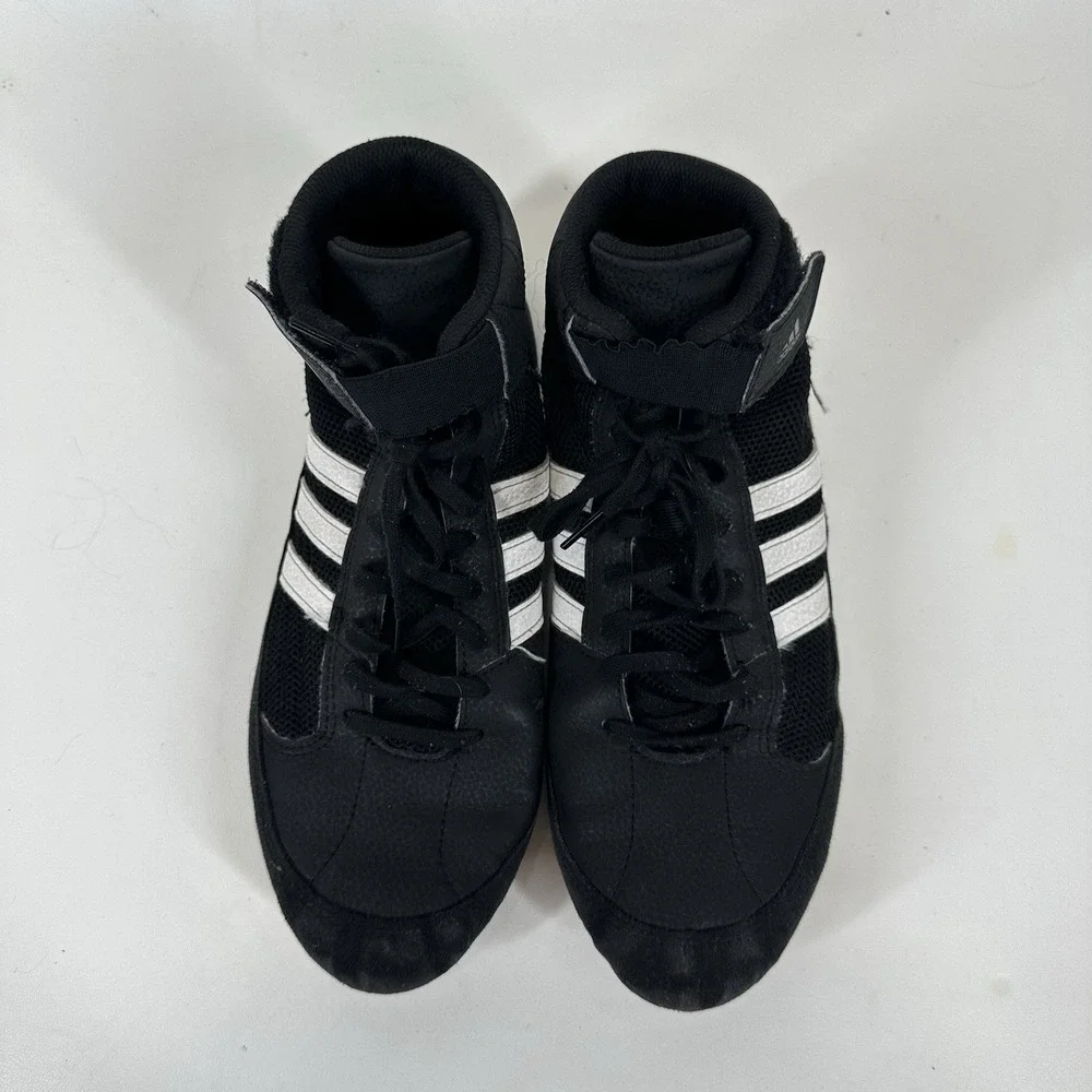 Adidas HVC 2 Wrestling Shoes MMA Boxing Black White Gum‎ AQ3325 Men's Size 10